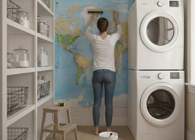 How an Old Map Became the Wallpaper That Changed My Laundry Room