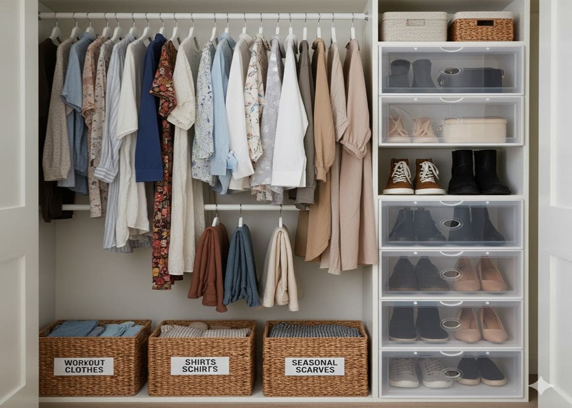 My Inexpensive Closet Organizing Ideas That Got Me Through a Busy Season